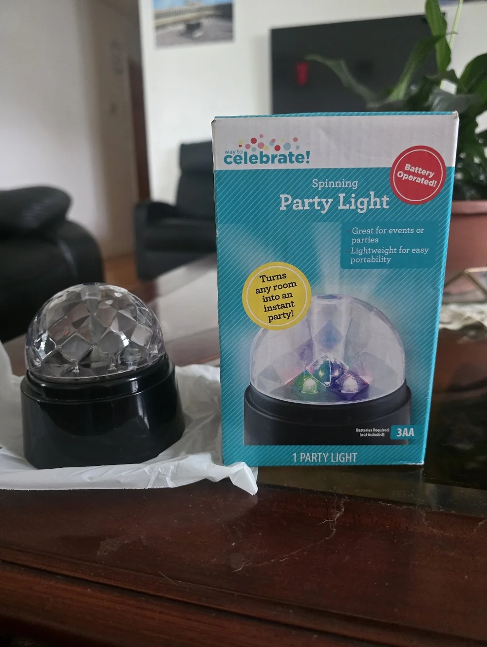 Way to celebrate Plastic Spinning Light